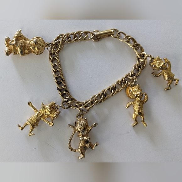 VTG 60'S KELLOGG'S RICE CRISPY ELVES, TONY THE TIGER & OGG CAVEMAN GOLD TONE - Picture 1 of 11